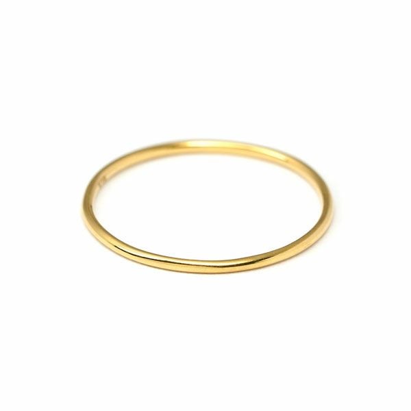 Plain ring（2～8号）K18 | Hariqua-パワーストーンジュエリー-