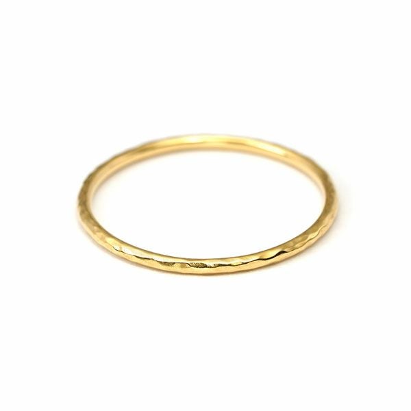 Plain ring（2～8号）K18 | Hariqua-パワーストーンジュエリー-