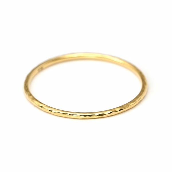Plain ring（2～8号）K18 | Hariqua-パワーストーンジュエリー-