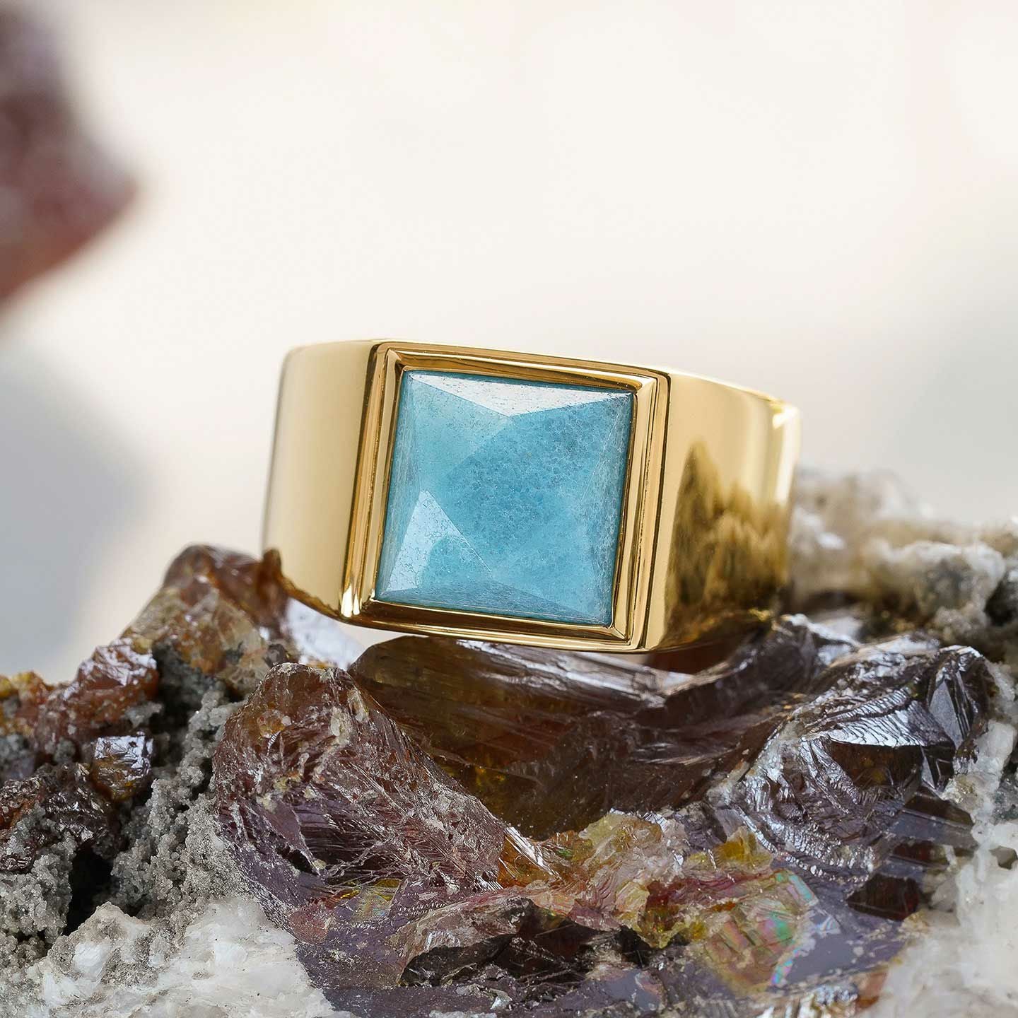 Lemurianseed quartz crystalize ring /レムリアンシードクォーツ