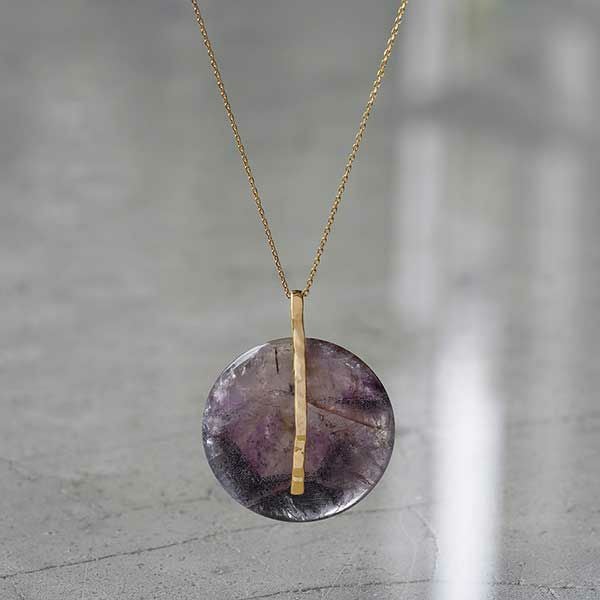 Azeztulite disk charm /アゼツライト | Hariqua-パワーストーン