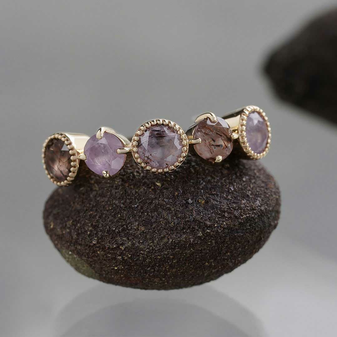 Golden pure heart charm | Hariqua-パワーストーンジュエリー-