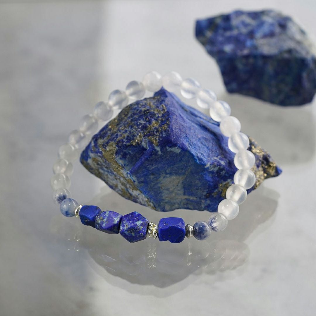 Palo Santo × Labradorite × Lapis lazuli bracelet /パロサント