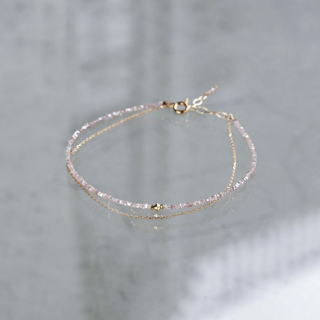 Pink diamond double bracelet /ピンクダイヤモンド | Hariqua