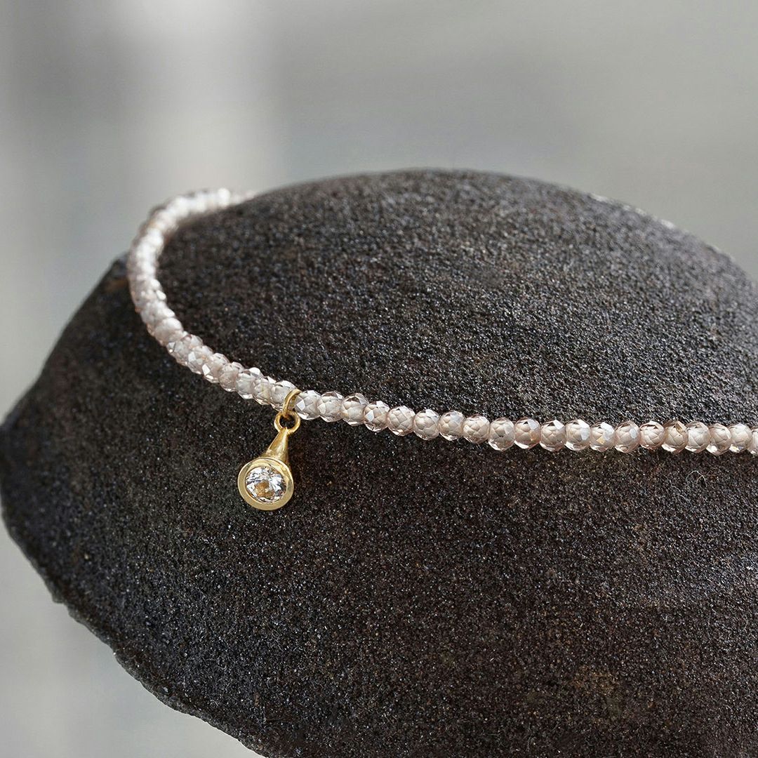 Russian Phenakite × Zircon spark bracelet /ロシアンフェナカイト