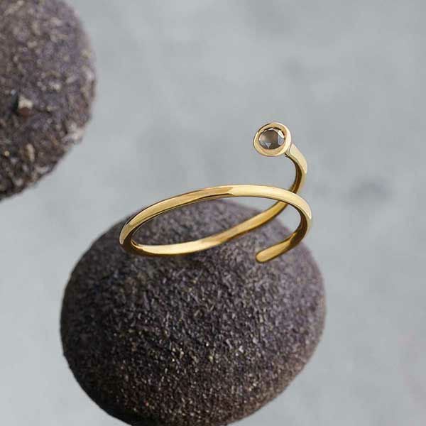 Obsidian pinky ring /神津島オブシディアン | Hariqua-パワーストーン