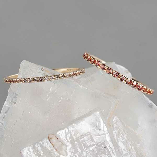 Orange moonstone heart bracelet /オレンジムーンストーン | Hariqua