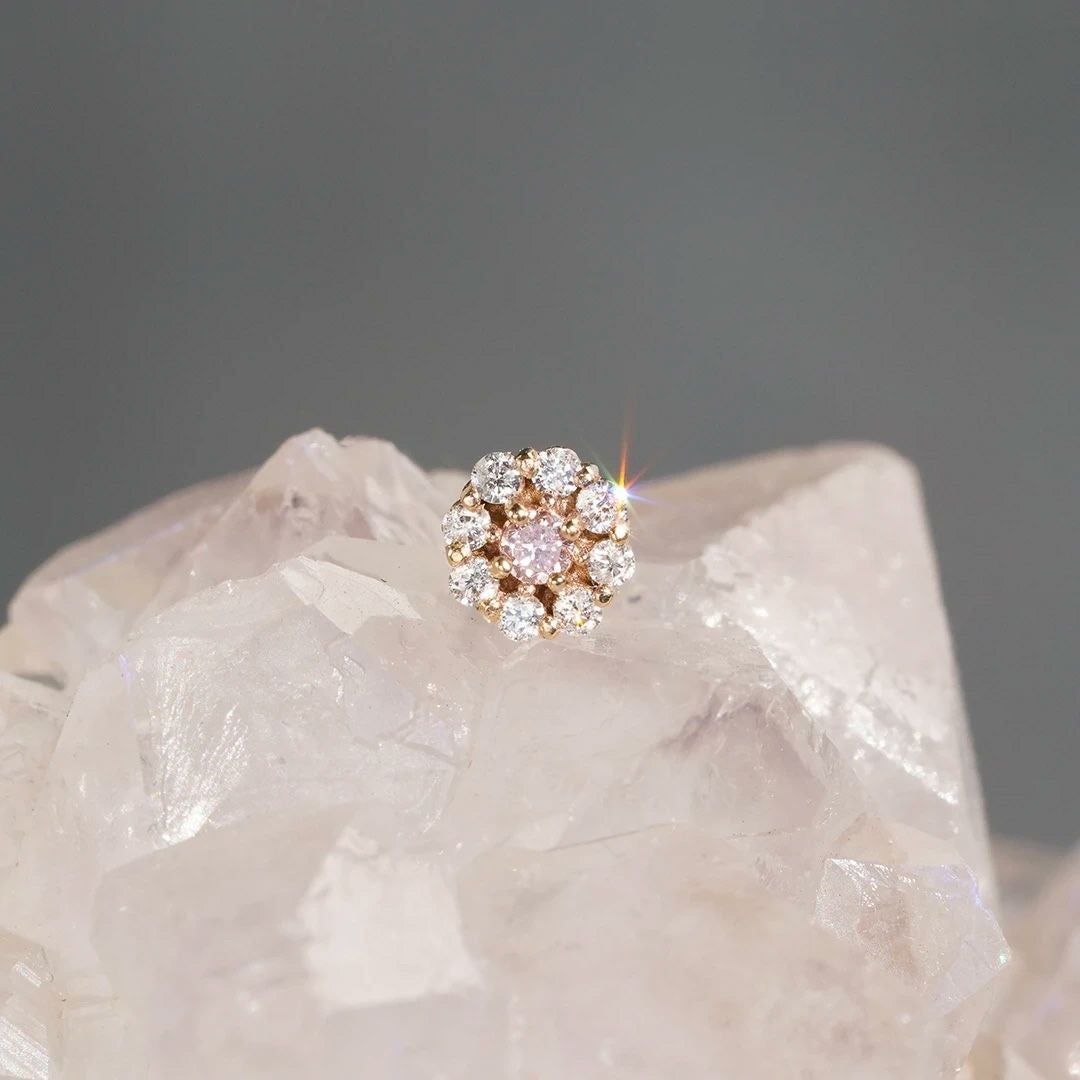 Pink diamond kaleidoscope single pierce /ピンクダイヤモンド