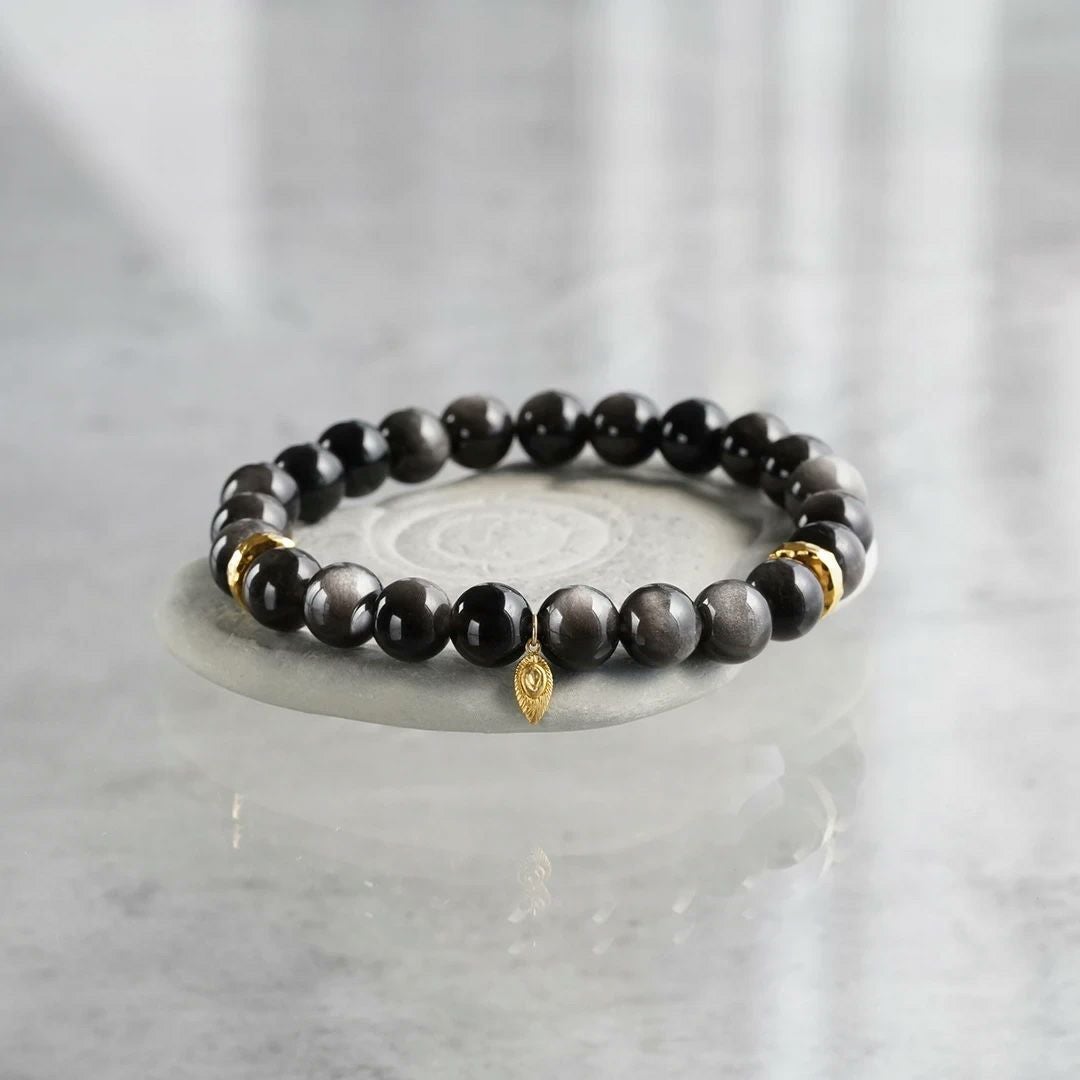 Mother of phenakite × Malachite bracelet /フェナカイト、マラカイト