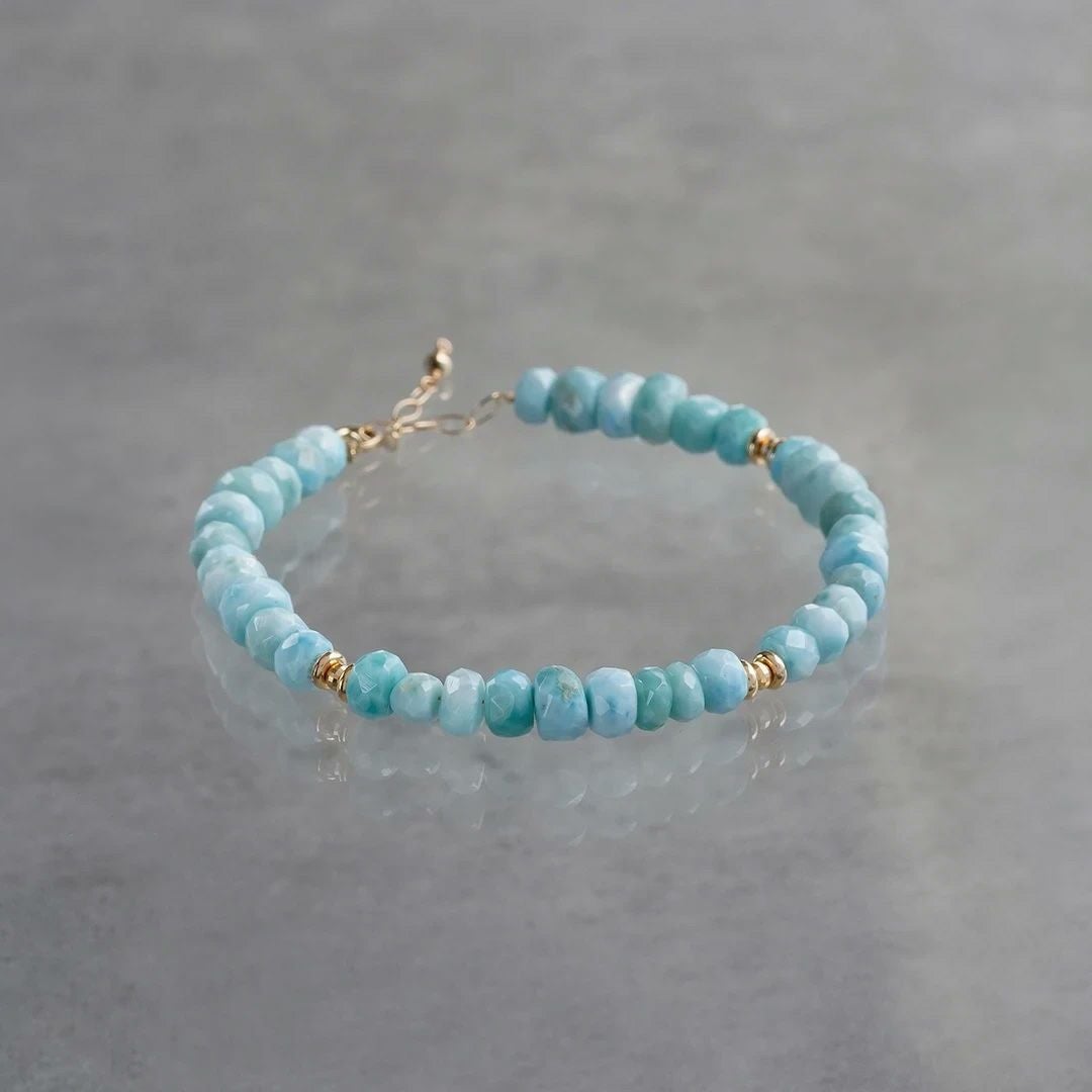 Larimar grainy bracelet /ラリマー | Hariqua-パワーストーンジュエリー-