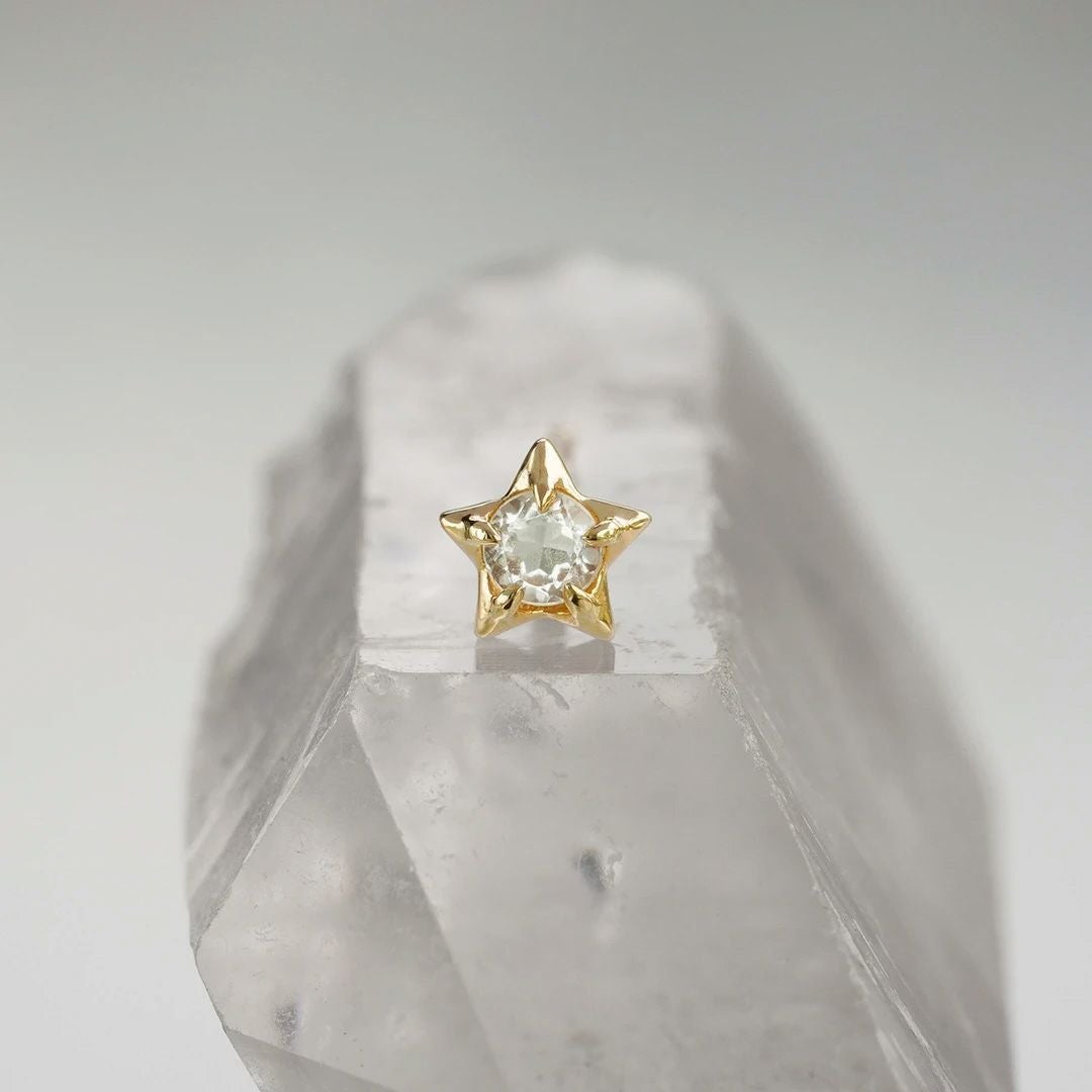 Libyan glass star pinky ring /リビアングラス | Hariqua