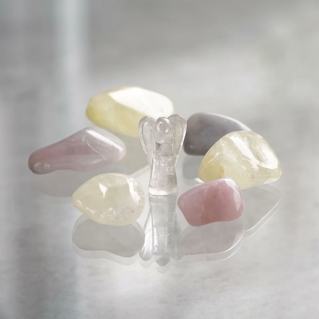 Angel & Green tumbled stone /フローライト、ブルートパーズ