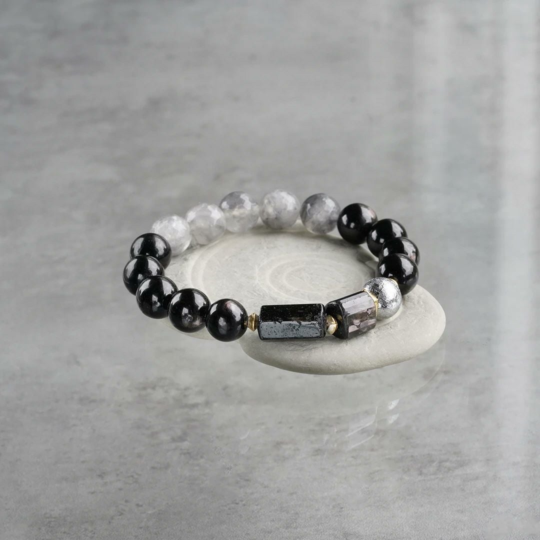 Hypersthene × black tourmaline bracelet /ハイパーシーン、ブラック
