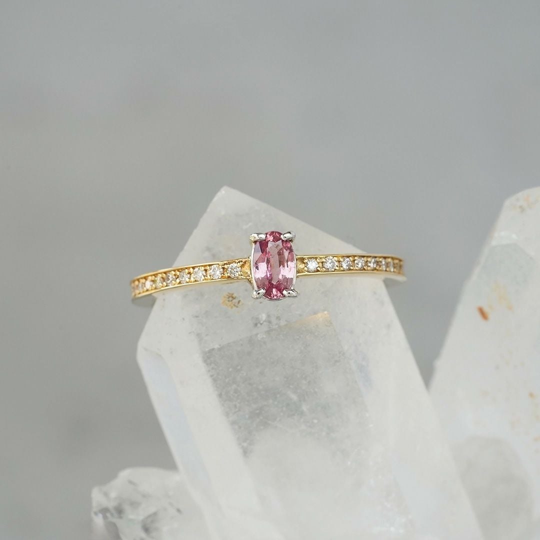 Padparadscha sapphire ring /パパラチアサファイア | Hariqua