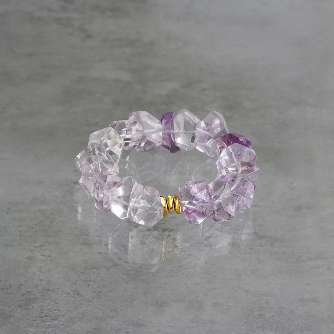 Amethyst glamorous bracelet /アメシスト | Hariqua-パワーストーン