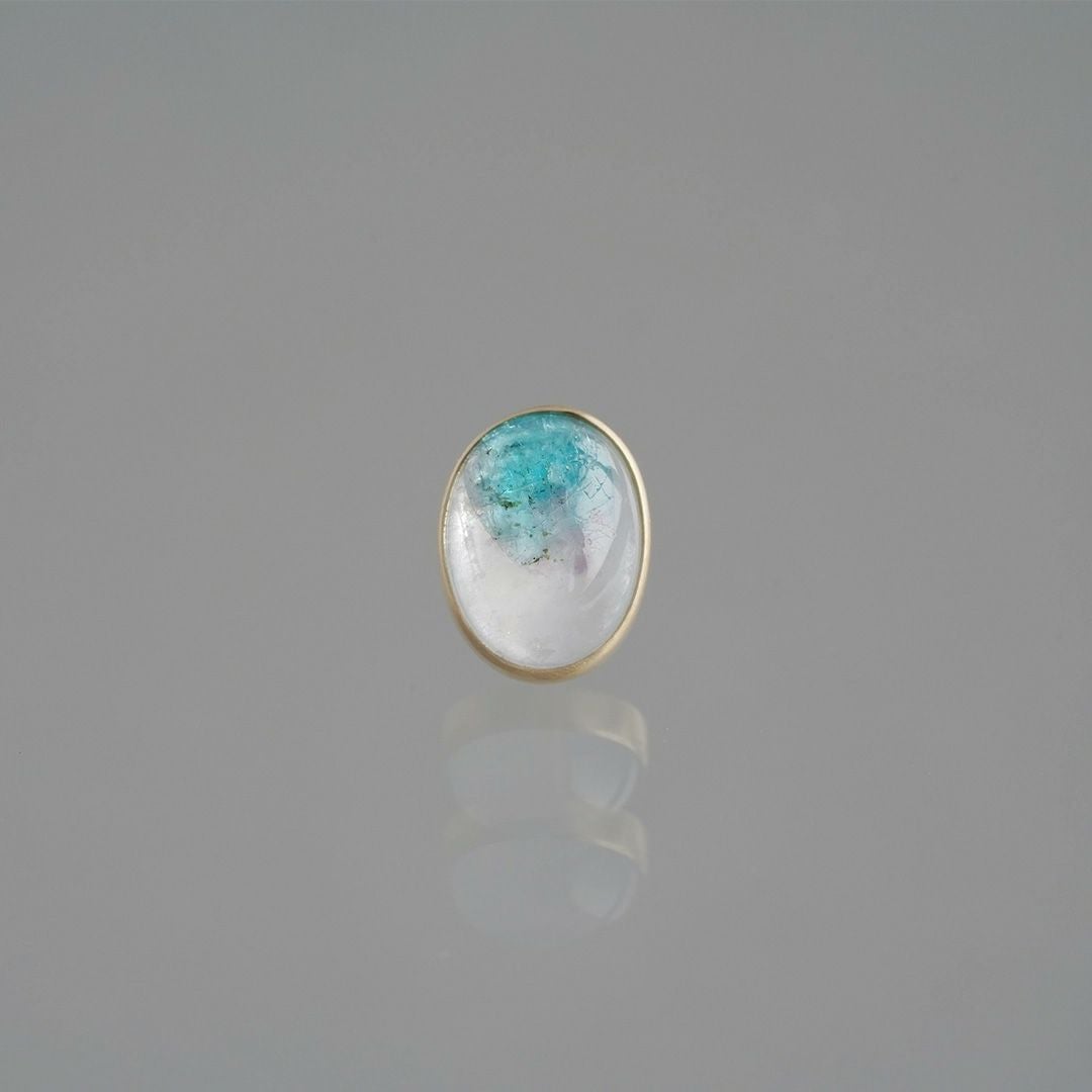Paraiba tourmaline in quartz single pierce 1.21 /パライバ
