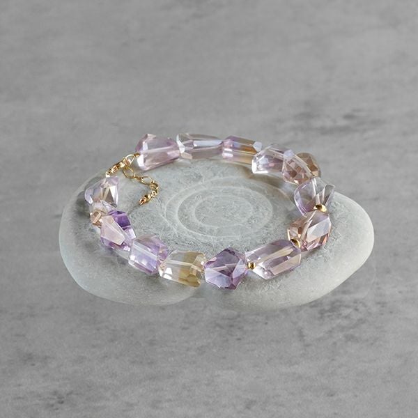 Ametrine tumble faceted bracelet /アメトリン | Hariqua