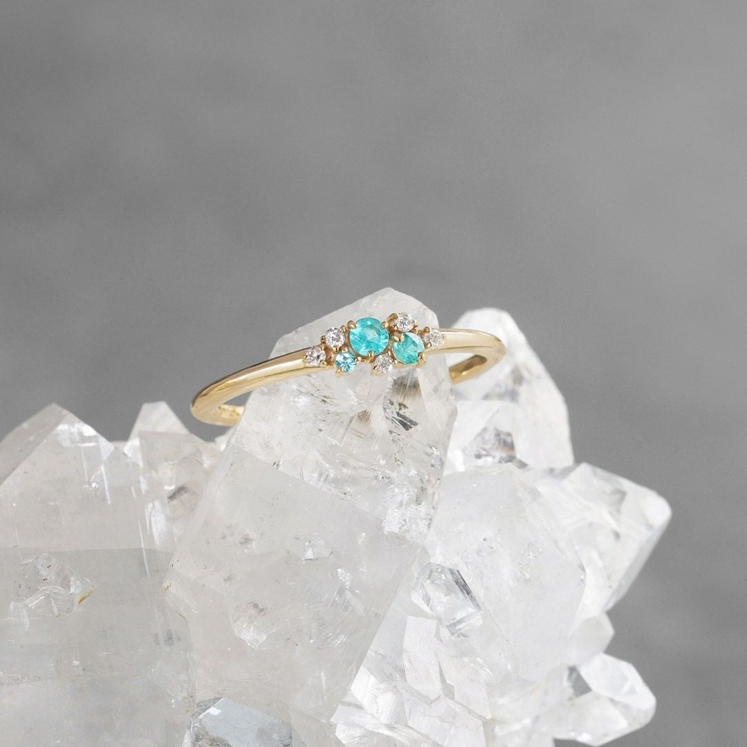 Paraiba tourmaline × Diamond ring /パライバトルマリン[受注生産