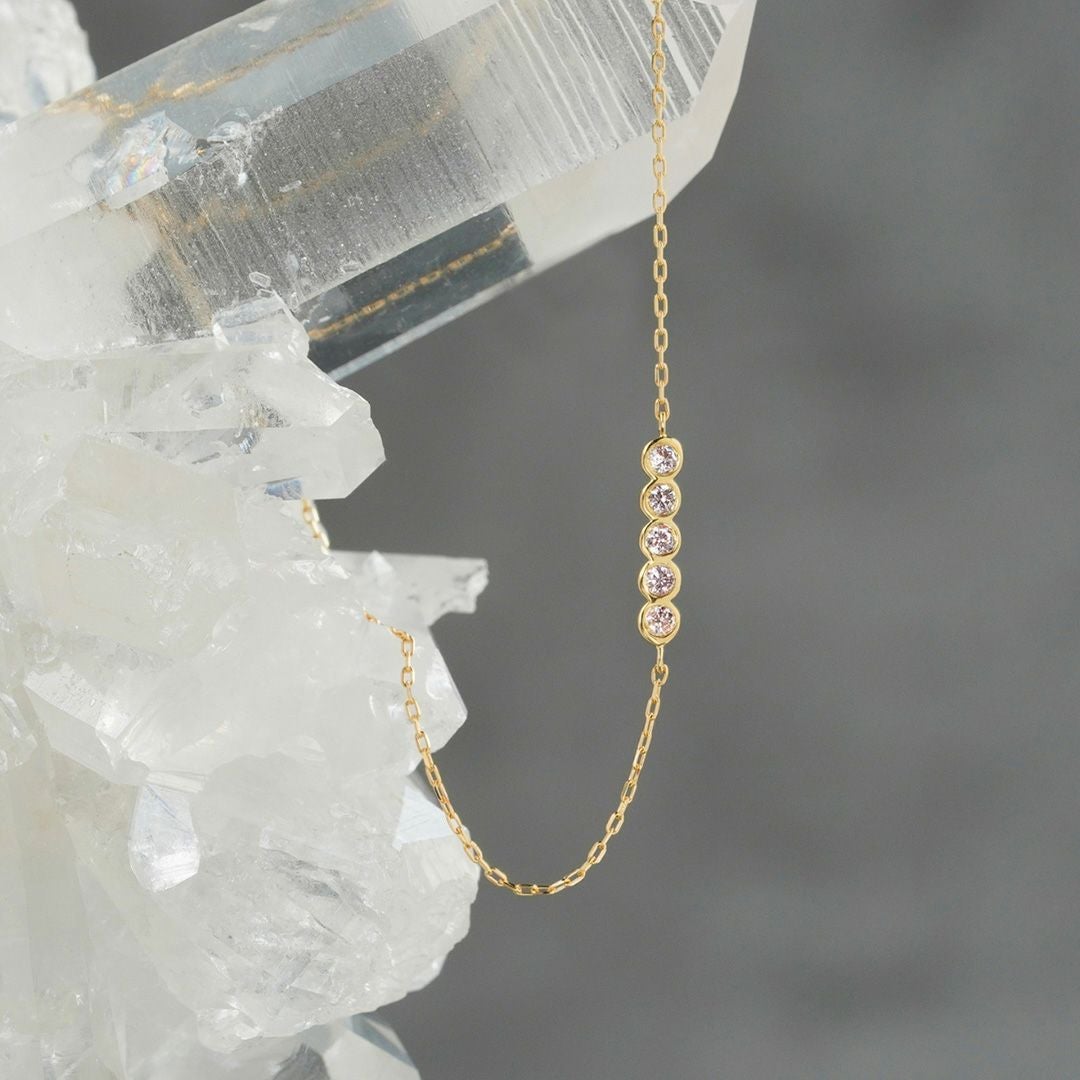 Pink diamond double bracelet /ピンクダイヤモンド | Hariqua