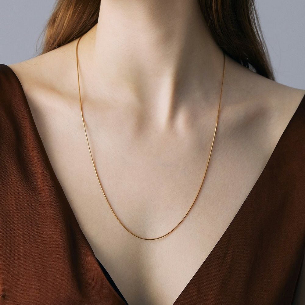 Golden pure heart necklace /フェナカイト、インペリアルトパーズ