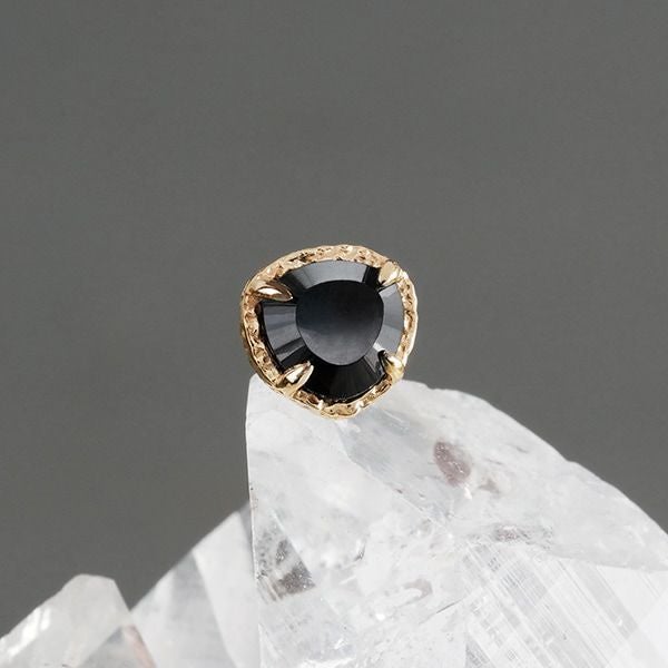 Morion square pierce /モリオン | Hariqua-パワーストーンジュエリー-