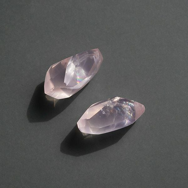 Iris rose quartz 2pcs /アイリスローズクォーツ | Hariqua