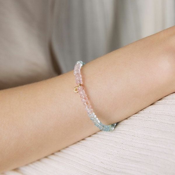 Morganite × Aquamarine bracelet /モルガナイト | Hariqua
