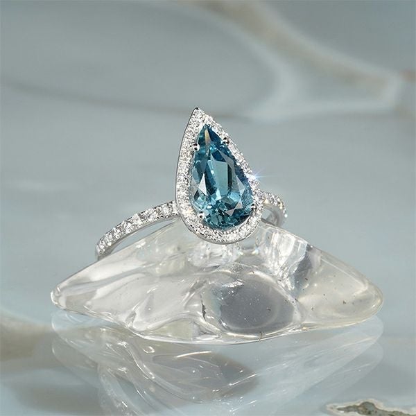 Paraiba tourmaline × Diamond ring 0.51 /パライバトルマリン