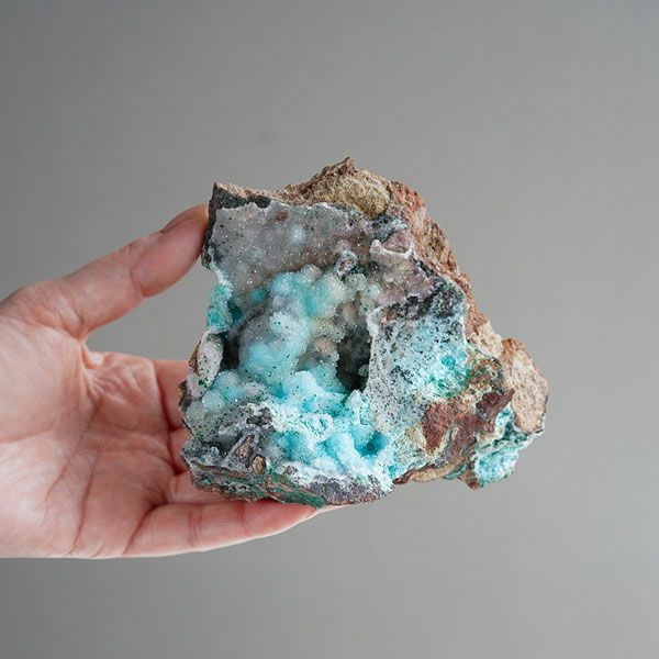 【ペルー/リリー産】クリソコラクォーツ(ドゥルージー) Chrysocolla × Druzy Quartz 282g /クリソコラ、ドゥルージークォーツ