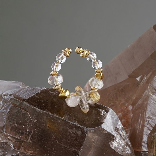 Amber × Tyger's eye × Smoky quartz bracelet /アンバー、タイガー