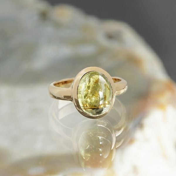 Lemurianseed quartz crystalize ring /レムリアンシードクォーツ