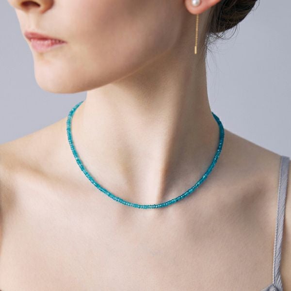 Blue apatite choker bracelet /ブルーアパタイト | Hariqua