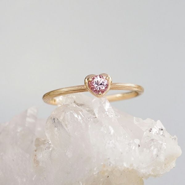 Malaia garnet heart pinky ring /マライアガーネット | Hariqua
