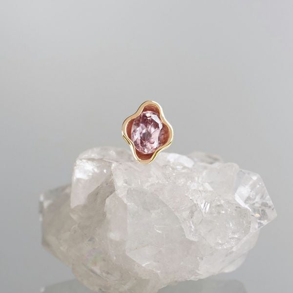Pink zircon floral single pierce /ピンクジルコン | Hariqua