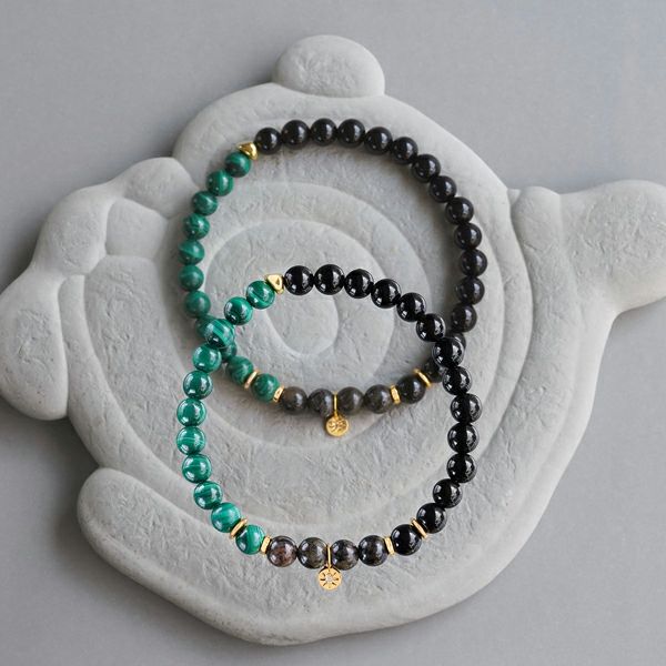 Obsidian × Palo Santo × Morion bracelet /神津島オブシディアン