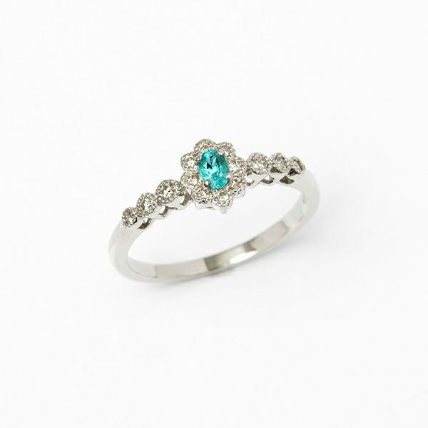 Paraiba tourmaline × Diamond ring 0.25 /パライバトルマリン