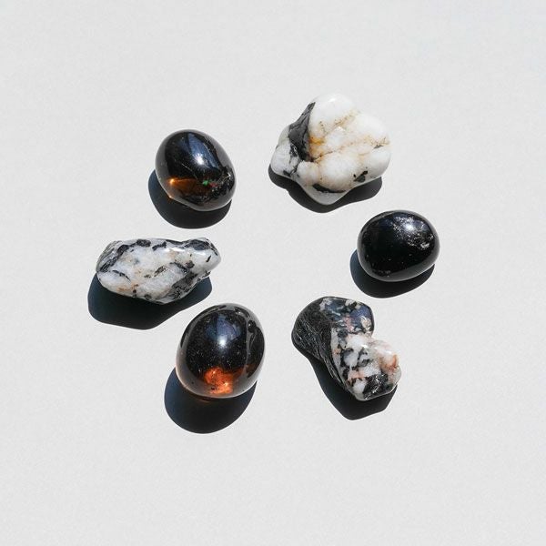Black tourmaline & Smoky quartz 6pcs set /ブラックトルマリン 
