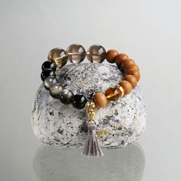 Mala Smoky quartz bracelet /スモーキークォーツ | Hariqua