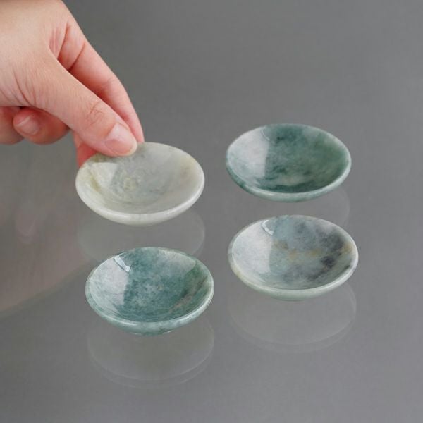 Green jade plate 4pcs /グリーン翡翠（ジェイド） | Hariqua