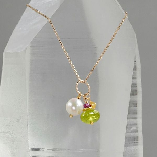 Golden pure heart charm | Hariqua-パワーストーンジュエリー-