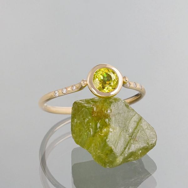 Lemurianseed quartz crystalize ring /レムリアンシードクォーツ