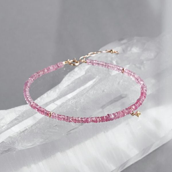 Pink spinel grainy bracelet /ピンクスピネル | Hariqua