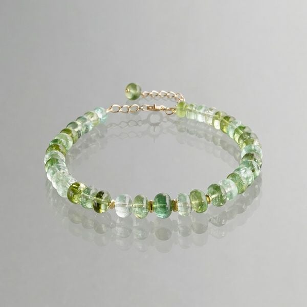 Amber × Tyger's eye × Smoky quartz bracelet /アンバー、タイガー