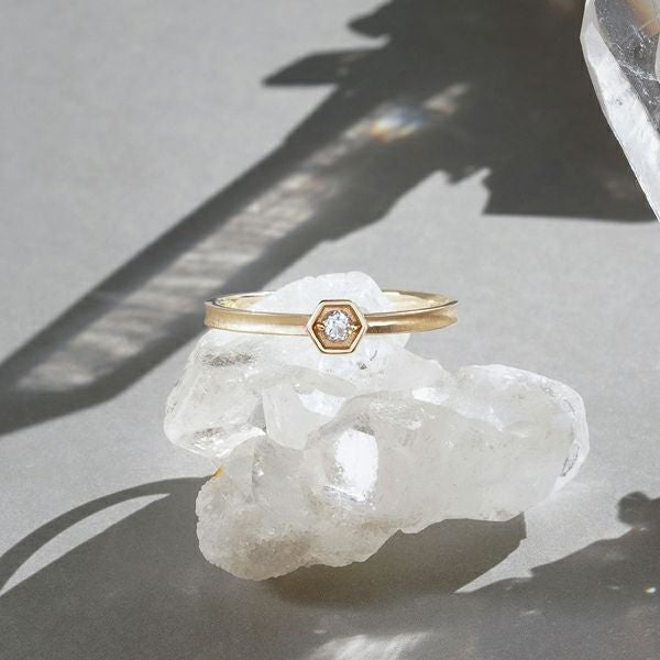 Himalayan Quartz hexagon pinky ring /ヒマラヤクォーツ | Hariqua