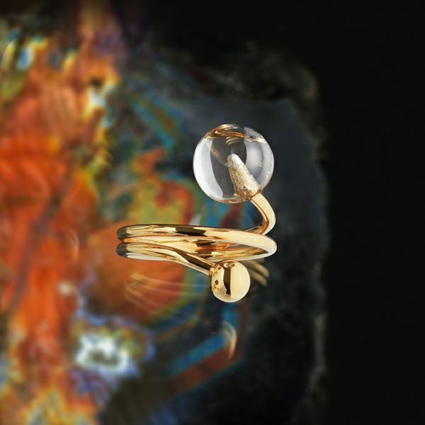 Lemurianseed quartz crystalize ring /レムリアンシードクォーツ