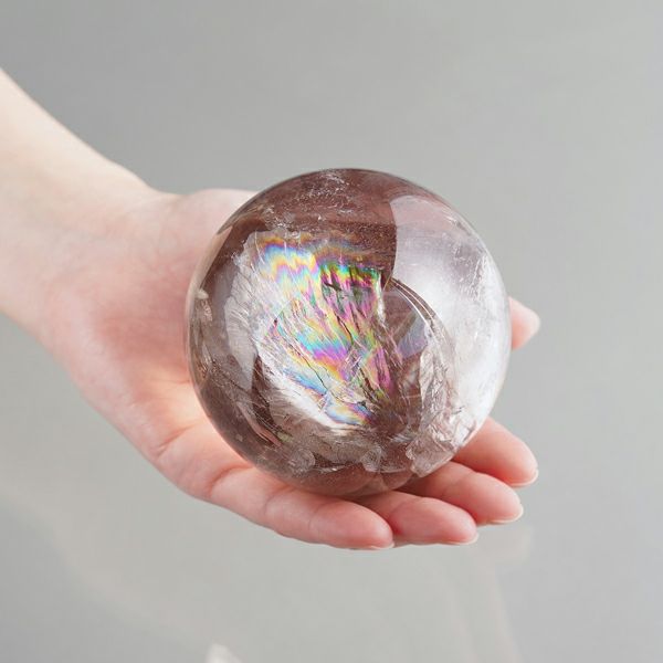 Iris smoky quartz sphere 736g /アイリススモーキークォーツ