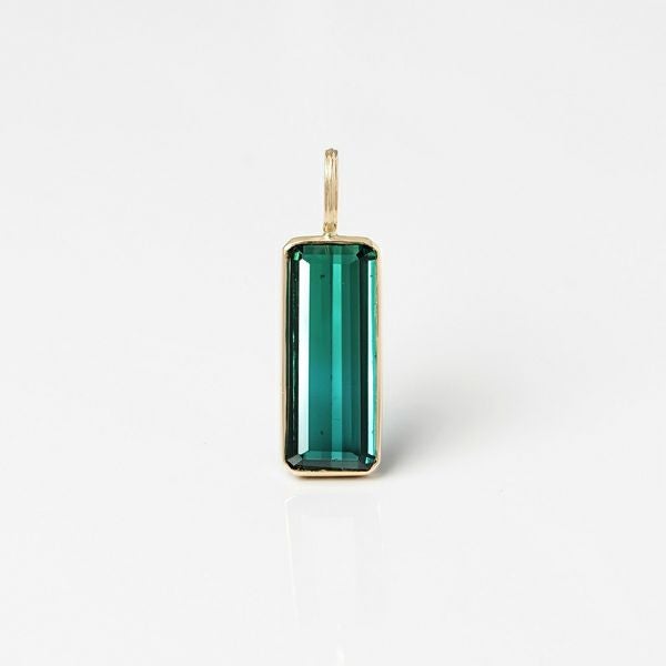 ハリックア　グリーントルマリンインクオーツ　チャーム Blue × green tourmaline charm 3.25 /ブルー × グリーントルマリン