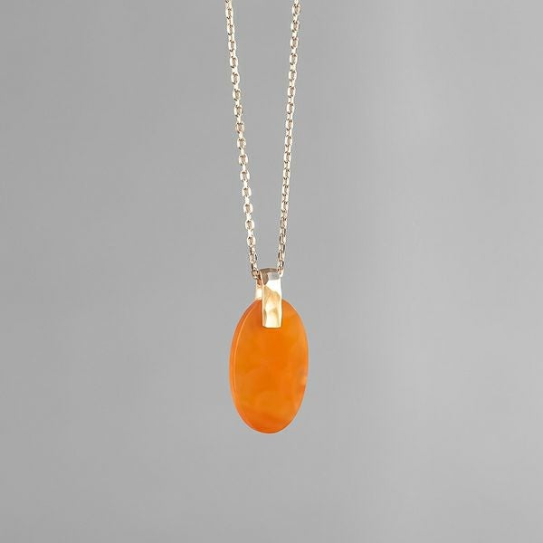 Pirka Orange chalcedony necklace 2.71 /ピリカオレンジカルセドニー