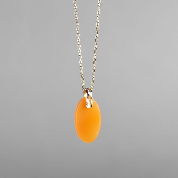 Pirka Orange chalcedony necklace 2.67 /ピリカオレンジカルセドニー