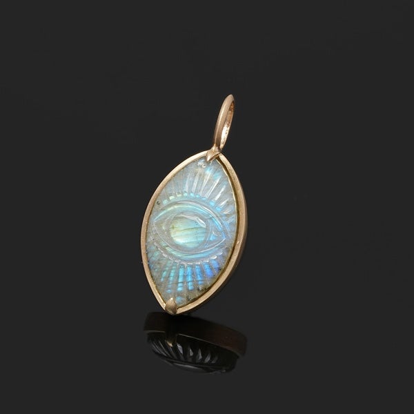 ハリックァ ブラックオパールチャーム(K18) Black opal × Diamond charm 6.68 /ブラックオパール | Hariqua